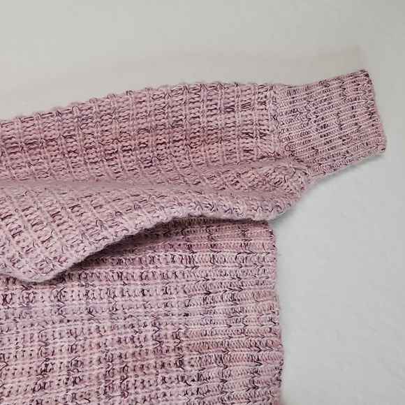 Moral Fiber Women’s Chunky Knit V-Neck Sweater Pink Purple Size M - Picture 6 of 13